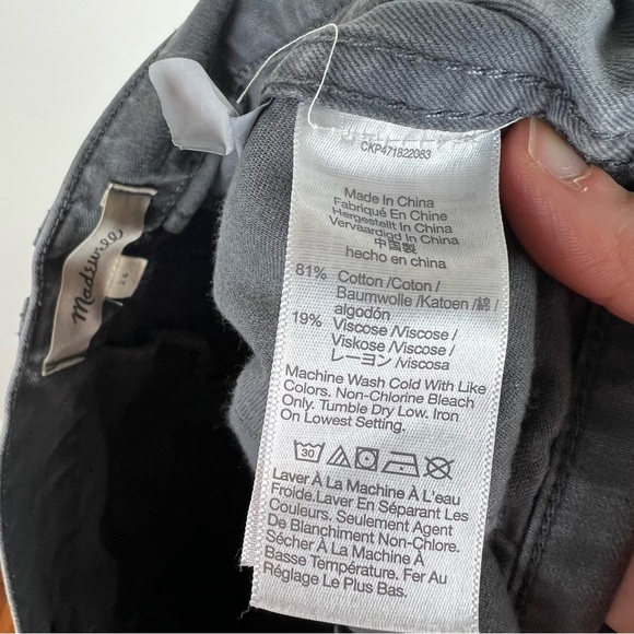 Madewell Garment-Dyed Low-Slung Baggy Straight Cargo Pants Size 24 - Picture 10 of 11